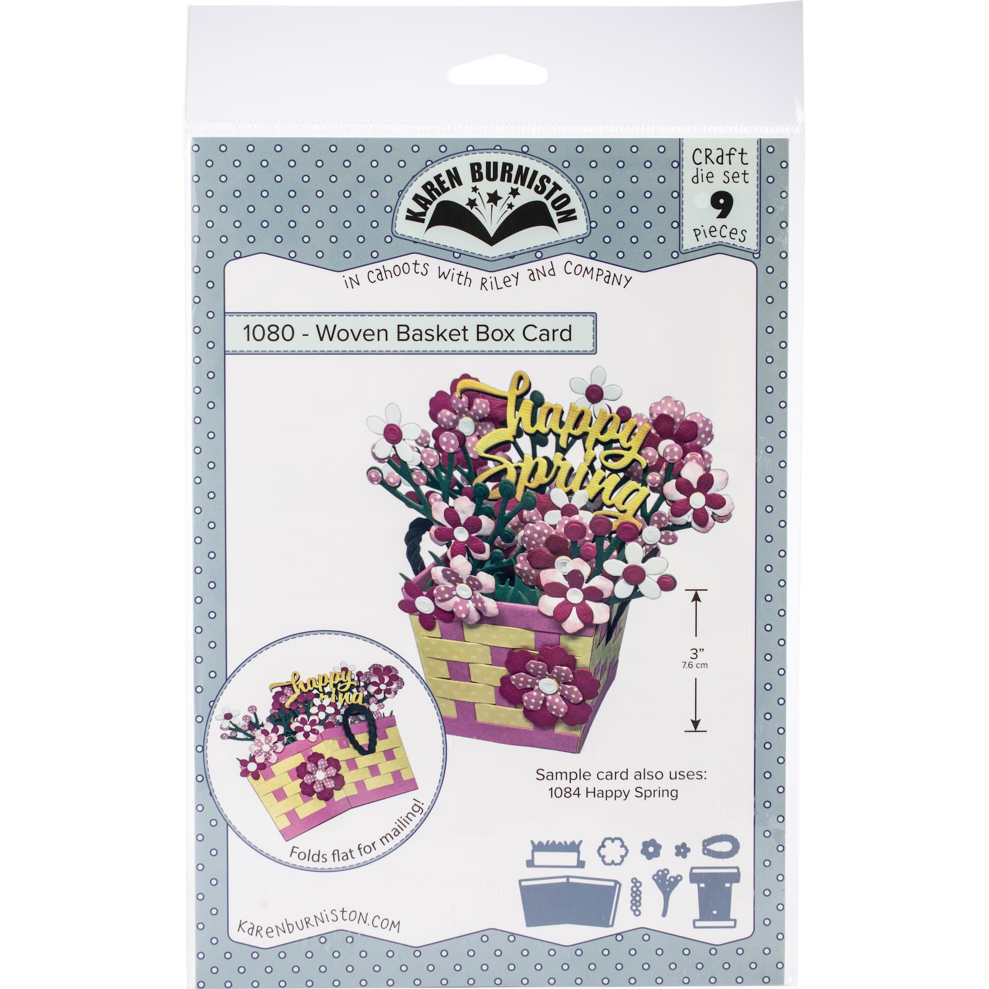 Karen Burniston Dies-Woven Basket Box Card